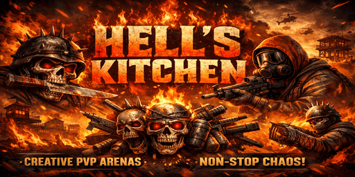 Баннер сервера Hell’s Kitchen – Creative Deathmatch | Old School PvP